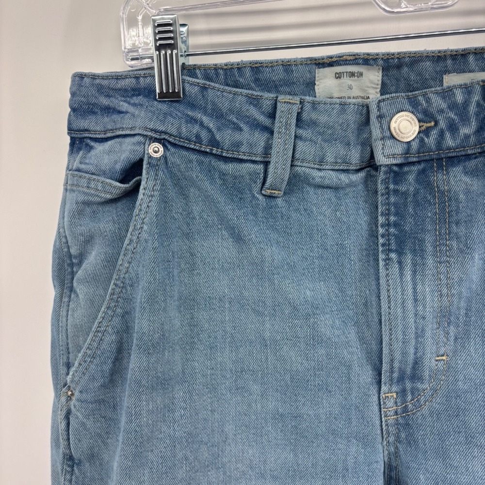 Cotton On Baggy Jeans Womens Light Wash Denim Carpenter Style Blue 30x 30 - Picture 2 of 6